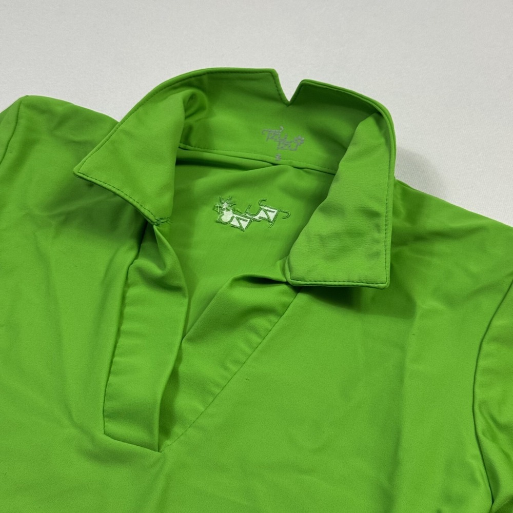 Tzu Tzu Womens V-Neck Polo Shirt Short Sleeve Golf Tennis‎ Green Small